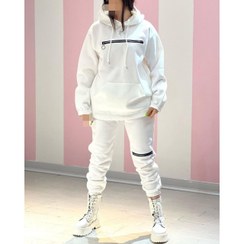 تصویر ست هودی و شلوار زنانه فری سایز ۳۶ تا ۴۴ جنس پنبه تو کرکی 