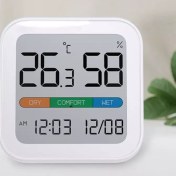 تصویر دما سنج و رطوبت سنج دیجیتال شیائومی S210 Xiaomi MIIIW Comfort Automatic Measurement of Temperature and Humidity Clock S210