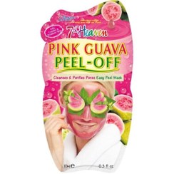 تصویر ماسک صورت ورقه ای حاوی گوآوای صورتی سون هون مونته ژنه-Montagne Jeunesse 7th Heaven Pink Guava Peel-Off Mask 