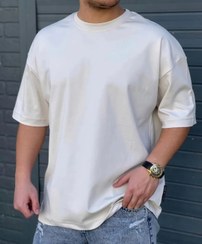 تصویر تی شرت مردانه آستین سه ربع لش باکسی 