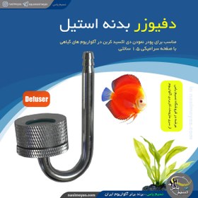 تصویر مینی دفیوزر آلومینومی پخش کننده دی اکسید کربن موفان Diffuseur Co2 Small Cup for Aquarium