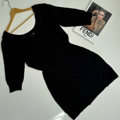 تصویر بافت تونیک مشکی خیلی لطیف و خوشگل برندh&m سایز لارج 