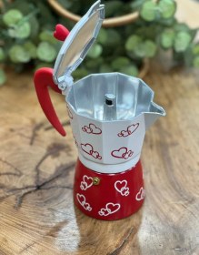 تصویر قهوه جوش 6 کاپ قلبی 