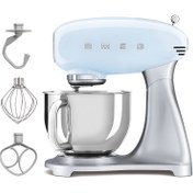 تصویر همزن برقی اسمگ مدل SMF02 آبی پایه استیل Smeg SMF02PB Stand Mixer