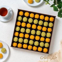 تصویر میکس ترحلوا زعفرانی و حلوا پسته 