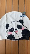 تصویر کلاه شنا سیلیکونی طرح دار پاندا 