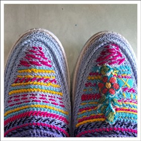 تصویر گیوه کد 29 طرح پته پرکار 