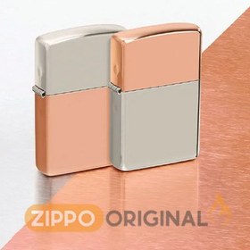 تصویر فندک زیپو مس و نقره مدل 48695 Bimetal ct 