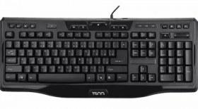 تصویر کیبورد تسکو مدل TK 8018 با حروف فارسی TSCO TK 8018 Keyboard With Persian Letters