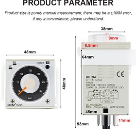 تصویر تایمر آنالوگ مولتی رنج برمه مدل H3CR-A8 