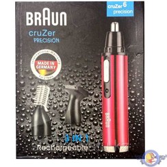 تصویر موزن گوش و بینی و خط زن مدل کروز 6 براون BRAUN Cruzer 6 Ear And Nose Hair Trimmer