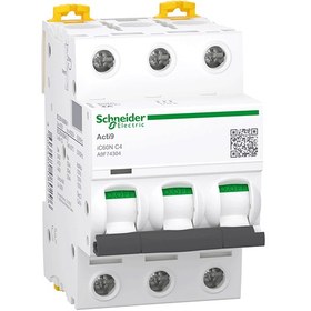 تصویر مینیاتوری سه پل 4 آمپر مینیاتوری 3P-4 مدل A9F74304 اشنایدر Schneider Electric 