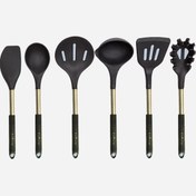 تصویر ست کفگیر و ملاقه دسته استیل سیلیکونی یونیک 1162-UN 