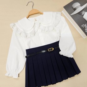 تصویر شومیز سفید دخترانه 3001121 