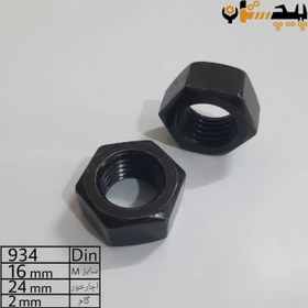 تصویر مهره فولادی 8|8 سایز 16 