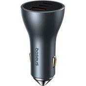 تصویر شارژر فندکی 65 وات 3 پورت بیسوس Baseus 65W Golden Contactor Pro Gan Chip CCJDZ65-UCC 