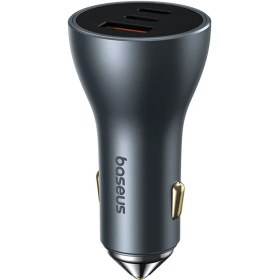 تصویر شارژر فندکی 65 وات 3 پورت بیسوس Baseus 65W Golden Contactor Pro Gan Chip CCJDZ65-UCC 