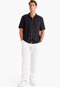 تصویر شلوار پارچه ای مردانه سفید دفکتو 