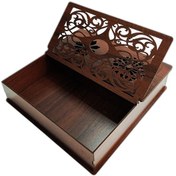 تصویر شکلاتخوری بزرگ چوبی لیزری 