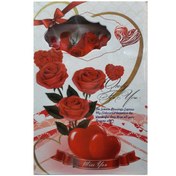 تصویر دفتر خاطرات قفل دار طرح گل و قلب مدل عاشقانه Heart and Flower Locked Diary Notebook