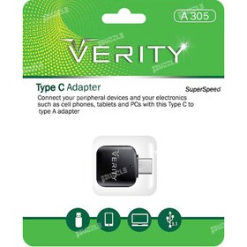 تصویر تبدیل OTG به Type-C وریتی مدل Verity A305 Verity A305 OTG USB To Type-C Adapter