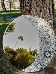 تصویر آینه ماه قطر۶۰ رنگ برنز 