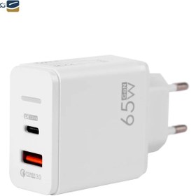 تصویر شارژر دیواری 65 وات فست شارژ PD دو پورت کلومن مدل KC-H120 KOLUMAN KC-H120 USB Fast Charging Wall Charger