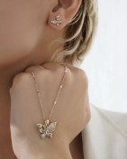 تصویر نیم ست پروانه نگین دار ژوپینگ 