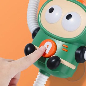 تصویر دوش اسباب بازی طرح ربات کد 8754 رنگ یاسی 