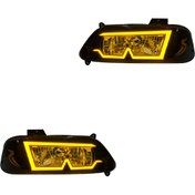 تصویر چراغ جلو اسپرت پراید 131 جمع ساز مدل M انبه ای بدون موتور دو عددی 