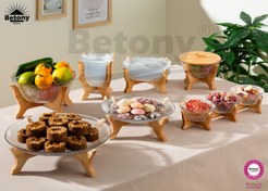 تصویر سرویس پذیرایی چوب و بلور جدید اقساط 