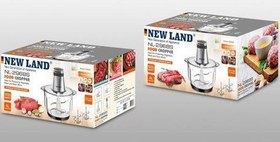 تصویر خردکن نیولند ۴ لیتری ظرف پیرکس مدل NL-2968BS Food Chopper newland model NL-2968BS