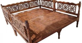 تصویر تخت سنتی چوبی 200*200 کد 258 
