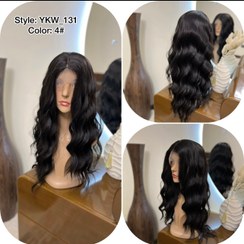 تصویر کلاهگیس حالتدار توردار - مشکی 