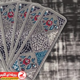تصویر روپله ای گلیم فرش طرح نسترن فیلی 