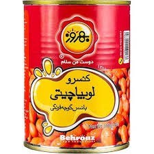 تصویر کنسرو لوبیا بهروز لوبیا چیتی در سس گوجه فرنگی قیمت قدیم
