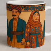 تصویر ماگ با طرح زن و مرد سنتی ایرانی 