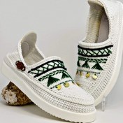 تصویر گیوه مدل سبزینه - سفید / giveh_zanane