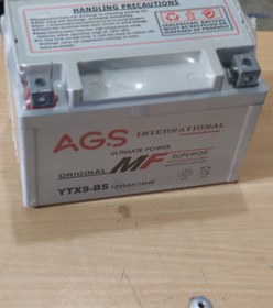 تصویر باطری 9 آمپر کوتاه AGS مناسب بنلی جفت سیلندر پالس NS و RS AGS Battery 9 Ah