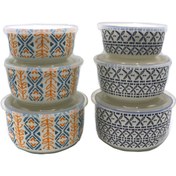 تصویر ظرف غذا 3 تیکه سرامیکی دنی هوم 