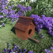 تصویر آشیانه پرنده چوبی دستساز کد 13 