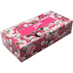 تصویر دستمال کاغذی تافته 100 برگ دولا (طرح غنچه) 