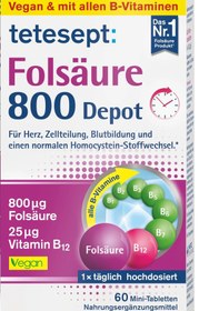 تصویر تتسپت فولیک اسید 800 tetesept Folic Acid 800 Depot