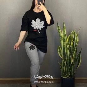تصویر ست تیشرت شلوار برگ 