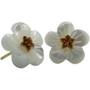 تصویر گوشواره طلا 18 عیار زنانه طرح گل صدفی مدل ESG11 