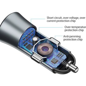 تصویر شارژر فندکی لیتو مدل c-c11 به همراه کابل تبدیل microUSB 