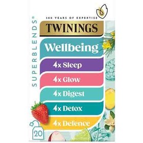 تصویر چای کیسه ای کانادایی توینینگز Twinings Superblends Wellbeing چای سبز 20 عددی 