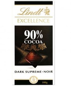 تصویر Lindt شکلات تلخ %90 مدلExcellence 100 گرمی 