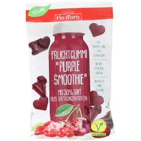 تصویر پاستیل گیاهی وگن و بدون گلوتن RIO D´ORO Smoothie Fruchtgummi Violett با طعم میوه طبیعی 