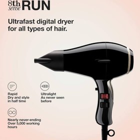 تصویر سشوار دیجیتال مدل RUN الچیم (Black) RUN Elchim Digital Hair Dryer (Black)